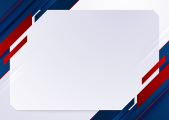 Modern simple red and blue abstract background on white background