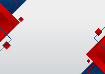 Blue red white presentation background design. Vector illustration design for presentation, banner, cover, web, flyer, card, poster, wallpaper, texture, slide, magazine, and powerpoint