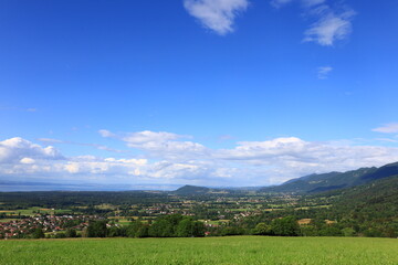 View on a mountain in the department of Haute-Savoie