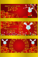 Chinese new year of rabbit banner