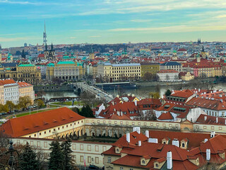 Obraz premium Beautiful city view of architecture in Old Town, Prague.