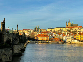 Beautiful city view of architecture in Old Town, Prague.