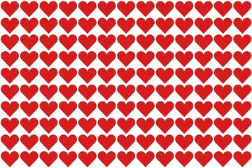 many small red hearts