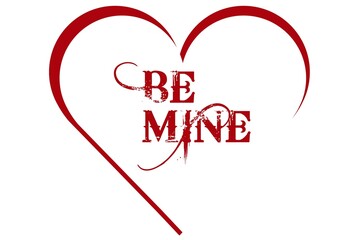 heart with words be mine