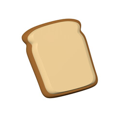 toasted bread slice 3D