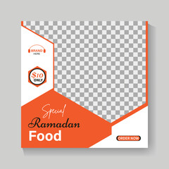 Special ramadan food sale social media post template