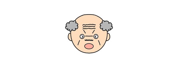おじいちゃん　痛い顔