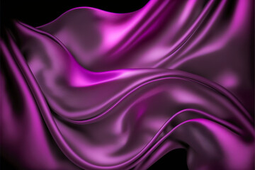 Fototapeta premium Purple Abstract Silk Folds purple magenta background. Silk satin. Plum color. Gradient. Soft wavy folds. Christmas, valentine, wedding
