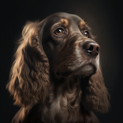portrait of a dog cocker spaniel