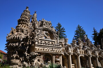 The Ideal Palace is a monument built in Hauterives by the postman Ferdinand Cheval, from 1879 to 1912. - obrazy, fototapety, plakaty