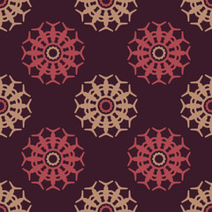 Seamless pattern with geometric ornament.