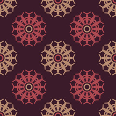 Seamless pattern with geometric ornament.