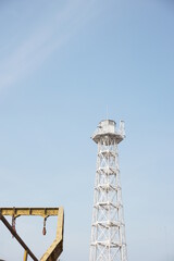 radar tower on the coast of island