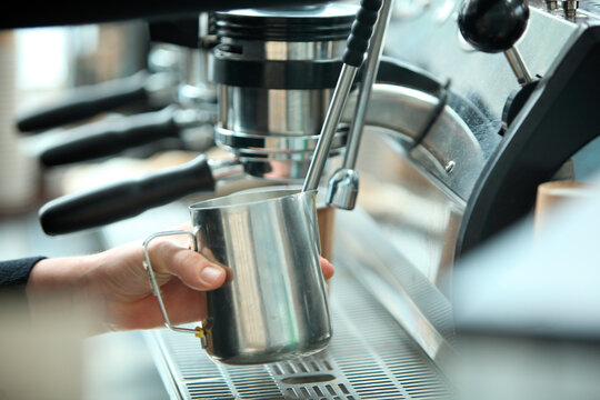 Coffee maker and cup, Oakland, USA