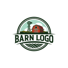 farm windmill barn emblem logo