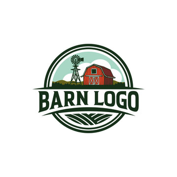 farm windmill barn emblem logo