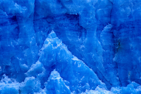 The close-up of the serac of a glacier. Patagonia, Argentina.