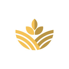 grain farm logo icon symbol vector