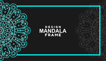 Vector mandala frame design, for your various types of advertising needs, suitable for business card designs, banners, websites, etc. high resolution EPS file format