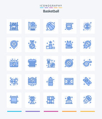Creative Basketball 25 Blue icon pack  Such As ball. timer. ball. stop. exercise