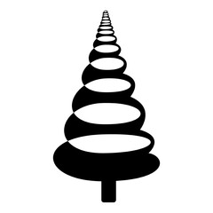 christmas tree vector, icon, symbol, logo, clipart, isolated. vector illustration. vector illustration isolated on white background.