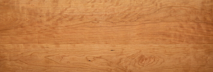 Cherry wood planks long tabletop texture background. Wood texture background.