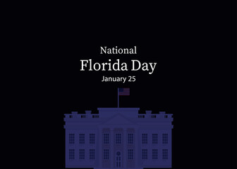 Fototapeta premium National Florida Day. 25 January. USA Holiday. USA flag. Holiday concept, banner, poster, card. Background. Vector illustration.