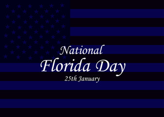 Naklejka na ściany i meble National Florida Day. 25 January. USA Holiday. USA flag. Holiday concept, banner, poster, card. Background. Vector illustration.