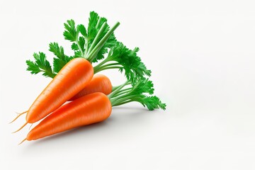 Fresh vegetable isolated on white. Carrot isolated on white background. Carrots. generative ai