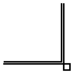 corner vector icon symbol logo clipart isolated. vector illustration. vector illustration isolated on white background.