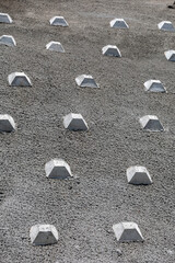 Roadside retaining wall. Technique known as soil nails, Brazil