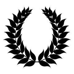 laurel wreath vector, icon, symbol, logo, clipart, isolated. vector illustration. vector illustration isolated on white background.