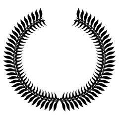 laurel wreath vector, icon, symbol, logo, clipart, isolated. vector illustration. vector illustration isolated on white background.