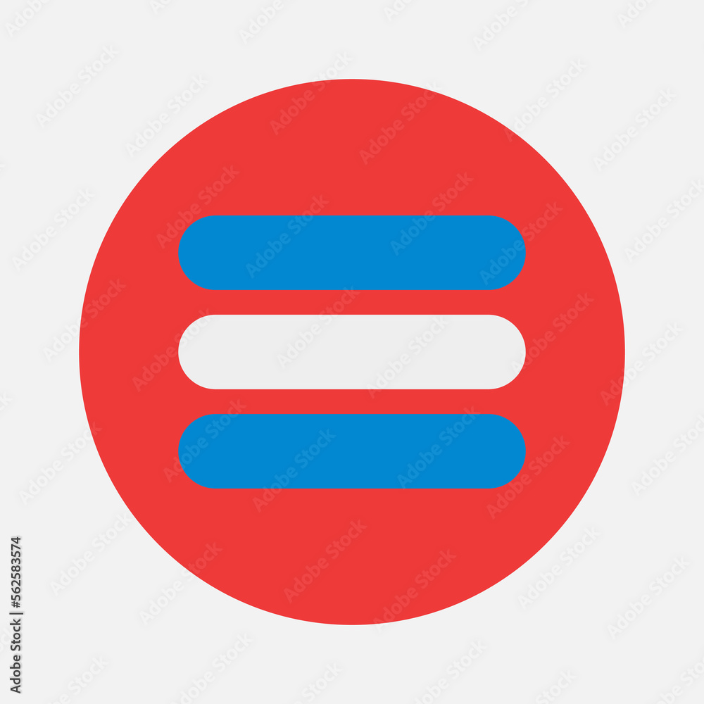 Wall mural menu icon in flat style about essentials, use for website mobile app presentation