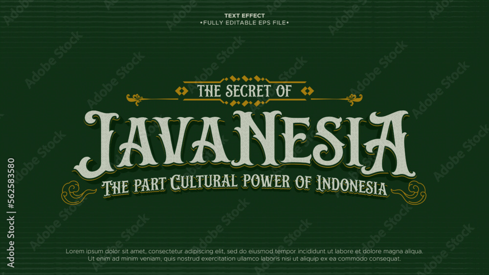 Wall mural javanese text effect. indonesian cultural theme