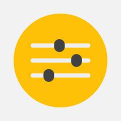 Settings icon in flat style about essentials, use for website mobile app presentation