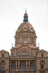 Fototapeta na wymiar Facade and dome of the Montjuïc National Palace