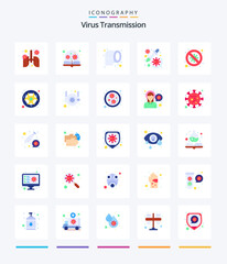 Creative Virus Transmission 25 Flat icon pack  Such As diagnosis. vaccine. cleaning. dropper. drug
