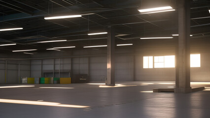 industrial factory, plant, warehouses, storage, production, Generative AI