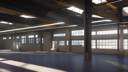 Obraz premium industrial factory, plant, warehouses, storage, production, Generative AI