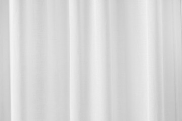 Texture of white curtain as background, closeup