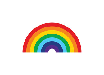 Rainbow icon flat. Homosexual minority concept icon. LGBT concept image.