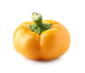 Yellow bell pepper isolated on white background