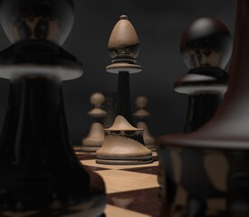 board photo and chess pieces