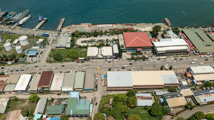 Main downtown street and highway that runs through Honiara city.