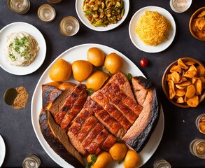 steak, meat on a wooden board