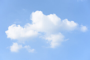 White cloud on the blue sky at a beautiful time of the day