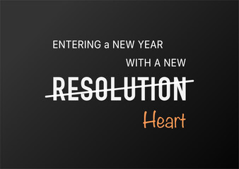 vector quote, new year, new resolution, new heart