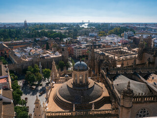 View of Plaza del Triunfo, Seville from La Giralda