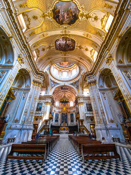 Cathedral Duomo of Bergamo or Cattedrale Duomo di Bergamo e Battistero in Lombardy, Italy